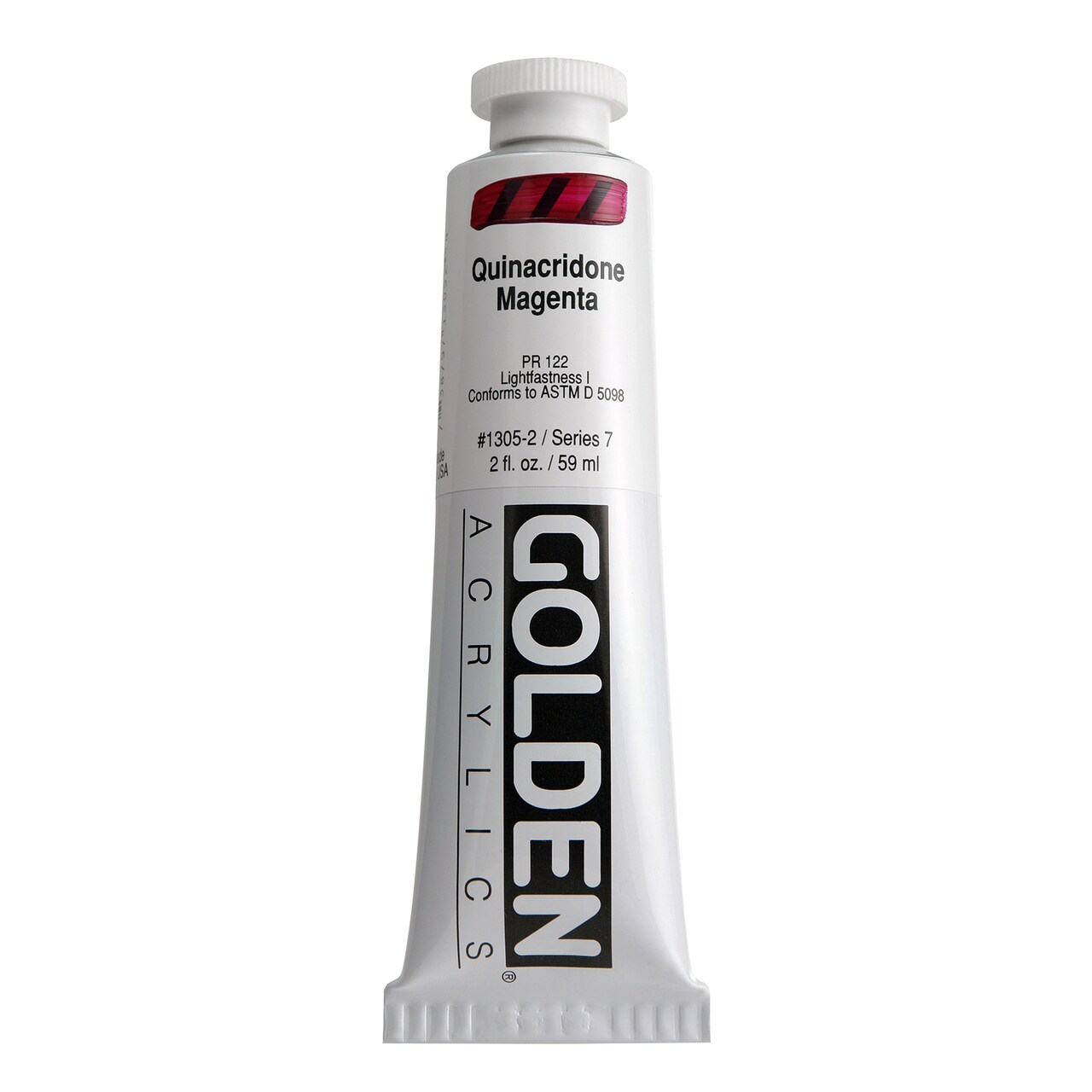 Golden Heavy Body Acrylic, 2 Oz., Quinacridone Magenta